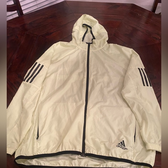 Adidas Men’s Marathon Translucent Running Jacket (L) Neon Green Color - Picture 6 of 7